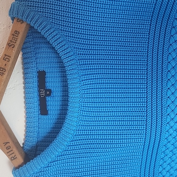 Tibi Bright Blue Sailor Cropped Sweater, sz M - Picture 3 of 10